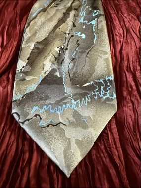 Vintage J. Garcia Silk Necktie Abstract Art Designer Tie 3.75” X 58”